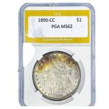 1890-CC Morgan Silver Dollar PGA MS62