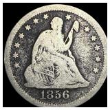 1856-O Silver Seated Liberty Quarter NICELY CIRCUL