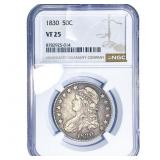 1830 Capped Bust Half Dollar NGC VF25