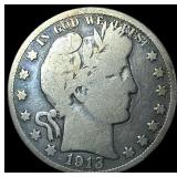 1913 Silver Barber Half Dollar NICELY CIRCULATED