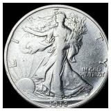 1918-D Silver Walking Liberty Half Dollar  NEARLY