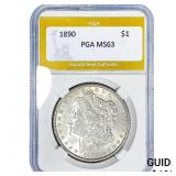 1890 Morgan Silver Dollar PGA MS63