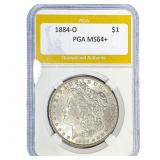 1884-O Morgan Silver Dollar PGA MS64+
