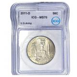 2011-D  ICG MS70 50C US ARMY