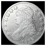 1825 Capped Bust Half Dollar NEARLY  UNCIRCULATED