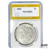 1890 Morgan Silver Dollar PGA MS63