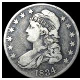1834 Capped Bust Half Dollar LIGHTLY CIRCULATED
