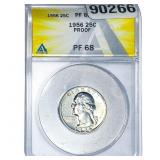1956 Washington Silver Quarter ANACS PF68 PROOF