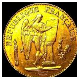 1897-A Gold 20 Francs Angel France CLOSELY UNCIRCU