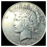 1934-S Silver Peace Dollar NEARLY UNCIRCULATED