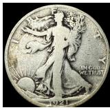 1921 Walking Liberty Half Dollar CLOSELY  UNCIRCU