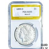 1899-O Morgan Silver Dollar PGA AU55 Micro O