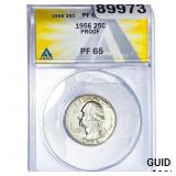 1956 Washington Silver Quarter ANACS PF66 PROOF