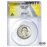 1956 Washington Silver Quarter ANACS PF67 PROOF
