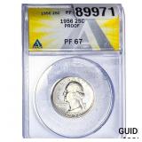 1956 Washington Silver Quarter ANACS PF67 PROOF