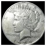 1934 Peace Silver Dollar LIGHTLY CIRCULATED