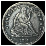 1861 Seated Liberty Quarter CLOSELY UNCIRCULATED