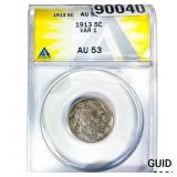 1913 Buffalo Nickel ANACS AU53