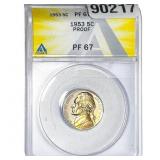 1953 Jefferson Nickel ANACS PF67