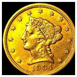 1904 Liberty Head Gold Quarter Eagle $2.50 UNCIRCU