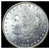 1885 Silver Morgan Dollar GEM BU