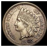 1863 Copper-Nickel Indian Head Cent CHOICE AU