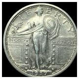 1917-S Silver Standing Liberty Quarter ABOUT UNCIR