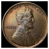 1913-D Bronze Lincoln Wheat Cent CHOICE BU