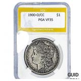 1900-O/CC Morgan Silver Dollar PGA VF35