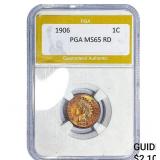 1906 Indian Head Cent PGA MS65 RD