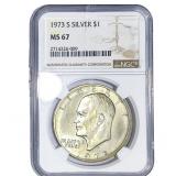 1973-S Eisenhower Dollar NGC MS67