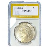 1922-S Silver Peace Dollar PGA MS65