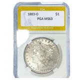 1883-O Morgan Silver Dollar PGA MS63