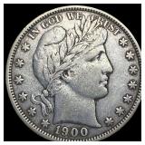 1900 Silver Half Dollar (Barber) NEARLY UNCIRCULAT