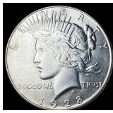 1928-S Silver Peace Dollar CLOSELY UNCIRCULATED