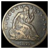 1877 Seated Liberty Half Dollar LIGHTLY CIRCULATED