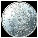 1887 Silver Morgan Dollar GEM BU