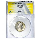 1952 Jefferson Nickel ANACS PF67 PROOF