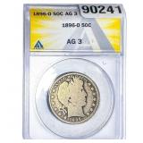 1896-O Barber Half Dollar ANACS AG3