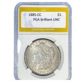 1885-CC Morgan Silver Dollar PGA Brilliant UNC