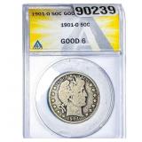 1901-O Barber Half Dollar ANACS GOOD6
