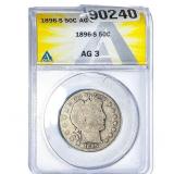 1896-S Barber Half Dollar ANACS AG3