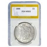 1888 Morgan Silver Dollar PGA MS63