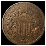 1864 Two-Cent Piece NICELY CIRCULATED