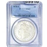 1878-S Morgan Silver Dollar PCGS MS63