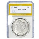 1888 Morgan Silver Dollar PGA MS63