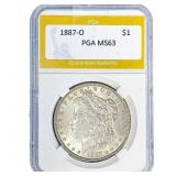 1887-O Morgan Silver Dollar PGA MS63