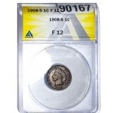 1908-S Indian Head Cent ANACS F12