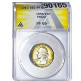 1950 Washington Silver Quarter ANACS PF65 PROOF