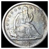 1839 Seated Liberty Dime NEARLY UNCIRCULATED
